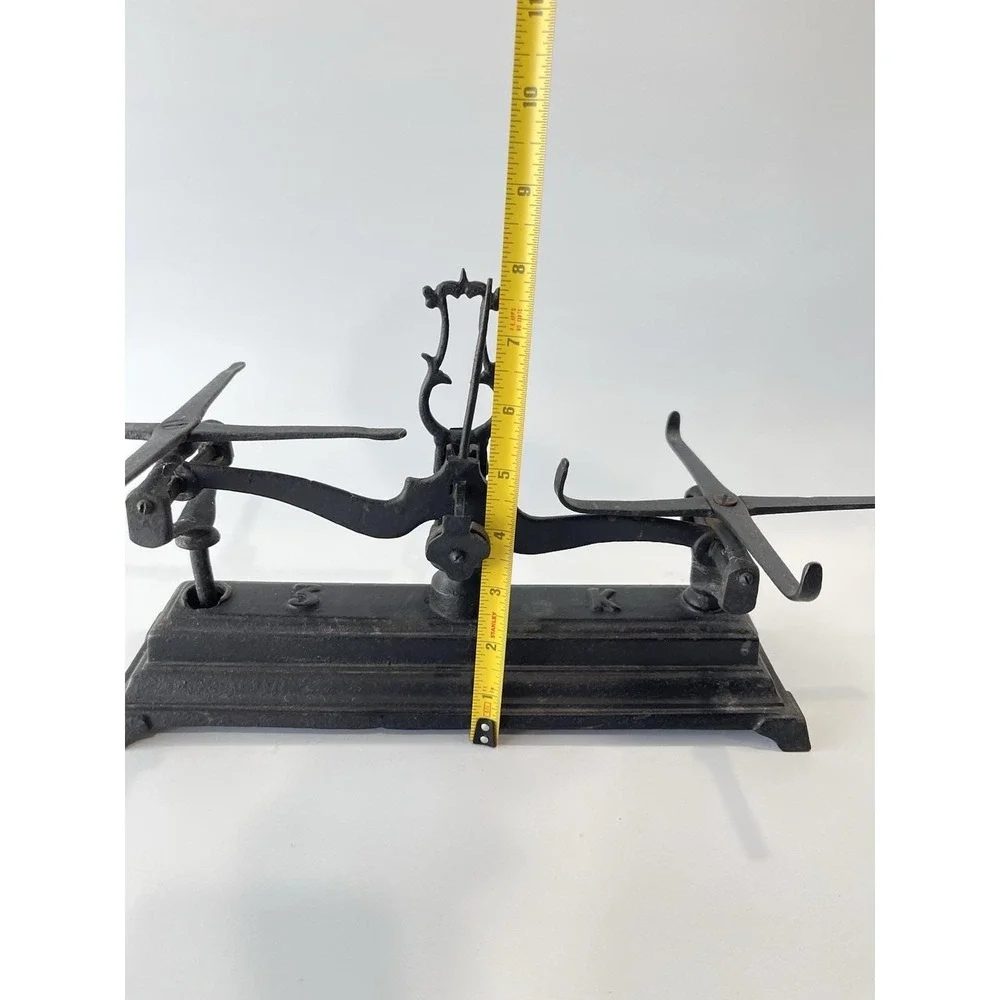 Antique Balance Scale  3 Kilo French  Made Cast Iron Possibly From Late 1800s